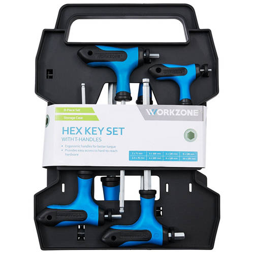 8 Piece T-Handle Hex or Star Key Sets